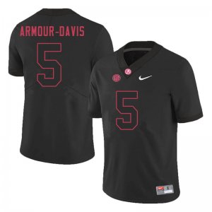 NCAA Men's Alabama Crimson Tide #5 Jalyn Armour-Davis Stitched College 2020 Nike Authentic Black Football Jersey IM17L36QR